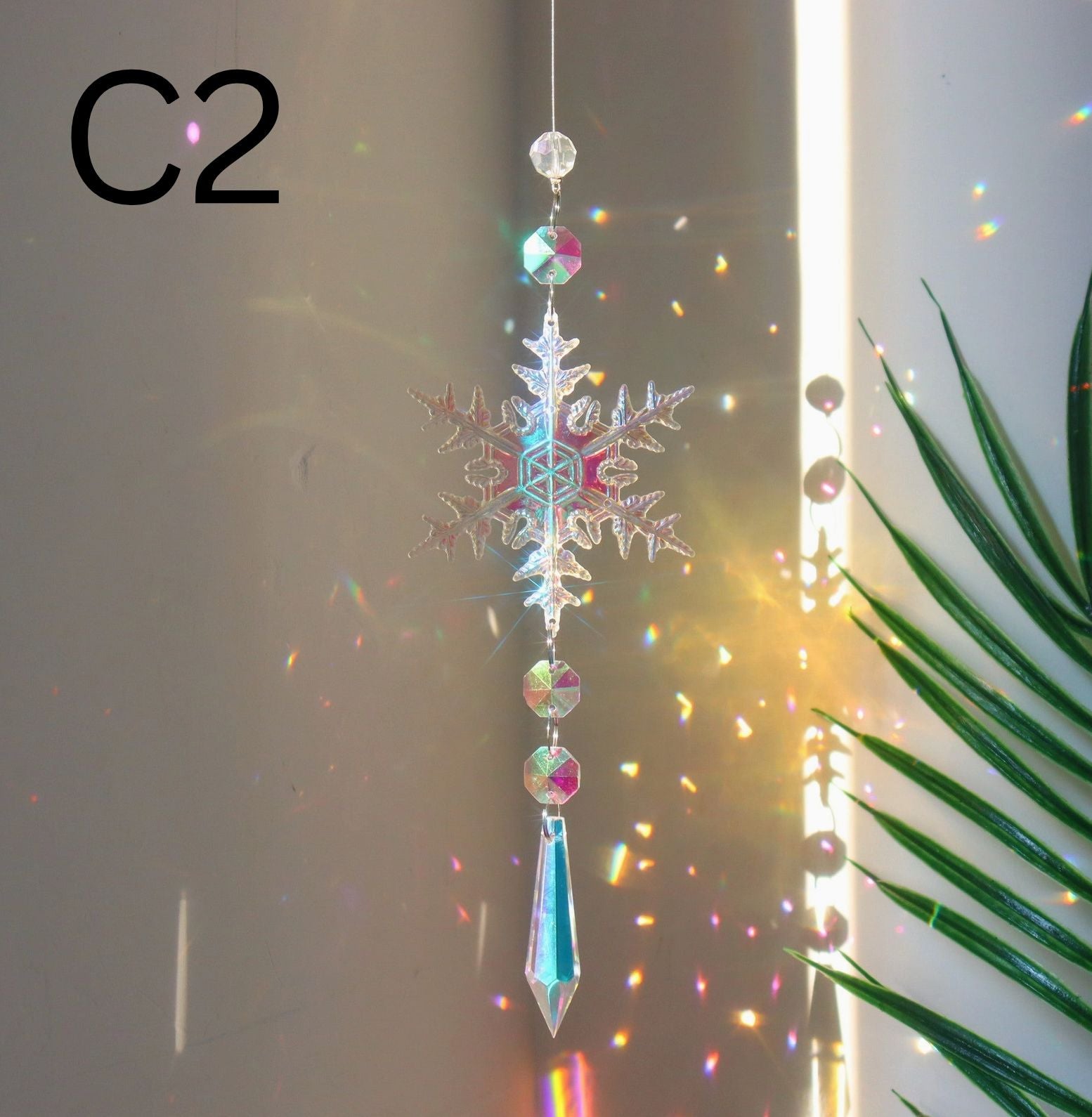 Colorful Snowflake Crystal Suncatcher Hangings