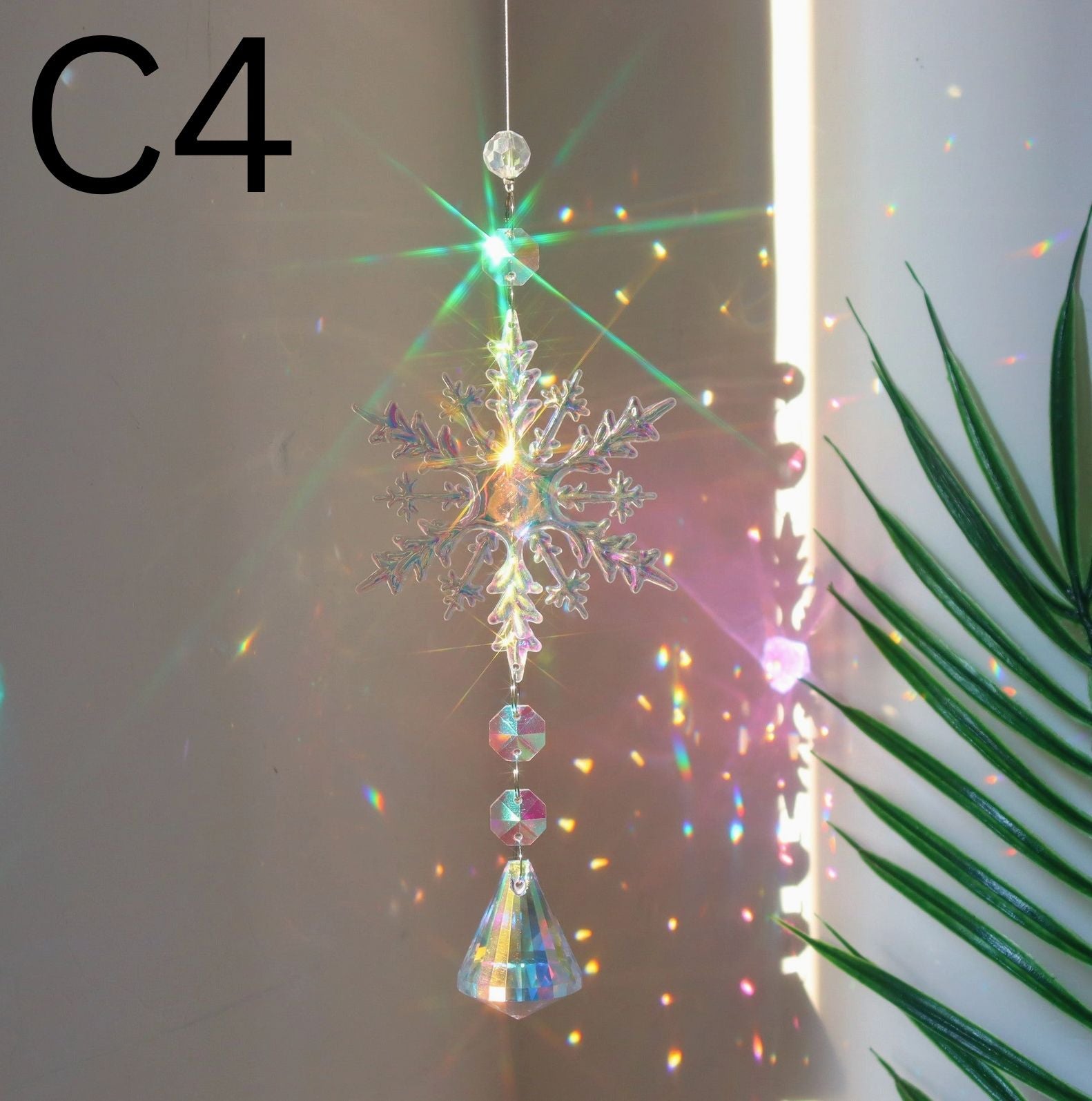 Colorful Snowflake Crystal Suncatcher Hangings
