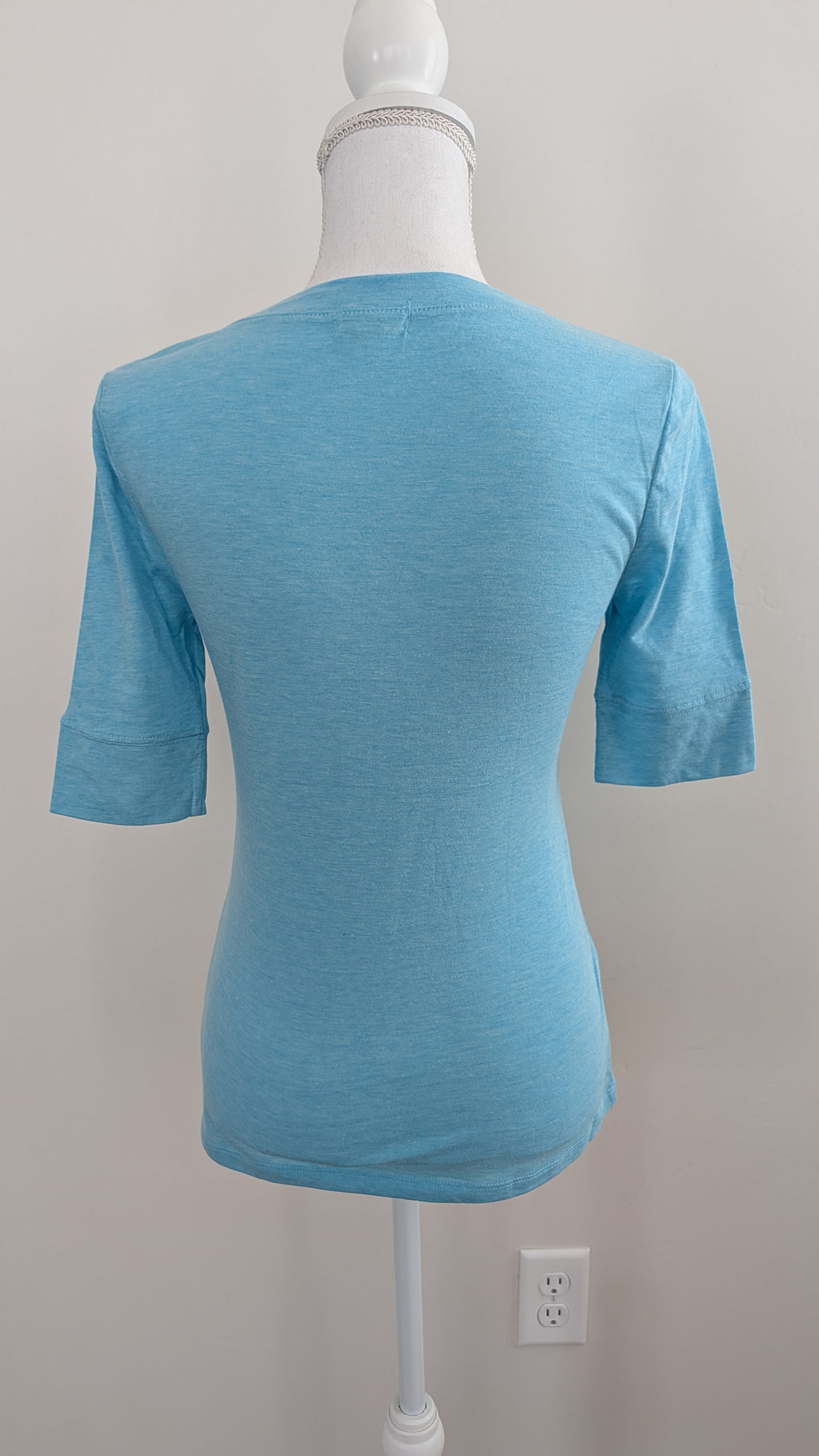 Sky Blue V Neck Half Sleeve-  Junior Sizing