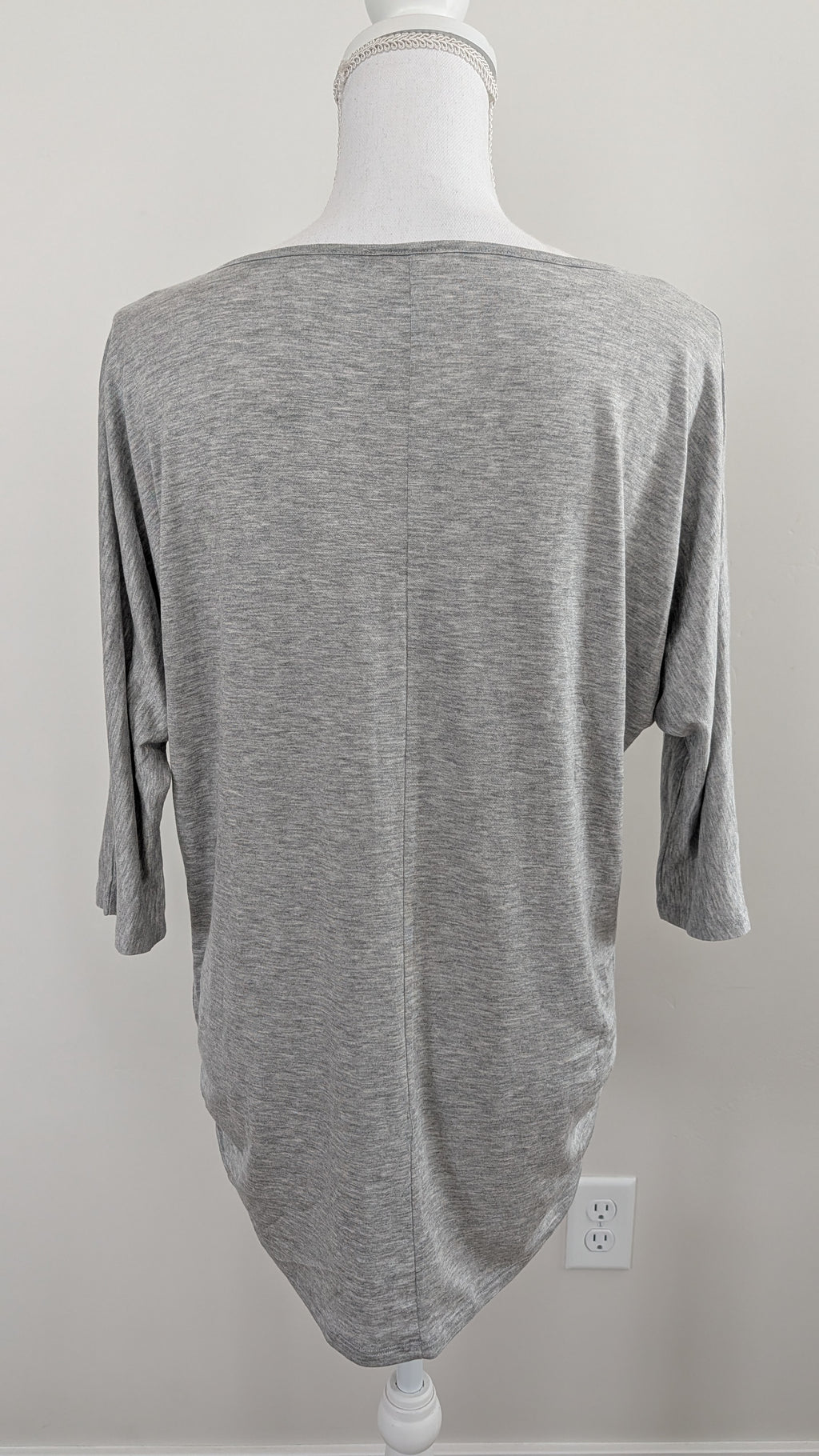 Gray V Neck Dolman