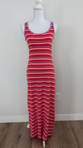 Purple/Red Striped Maxi Dress