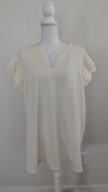 Cream Ruffled Sleeve