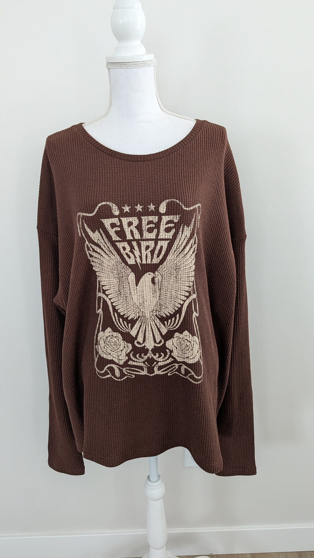 Brown Free Bird Waffle Texture