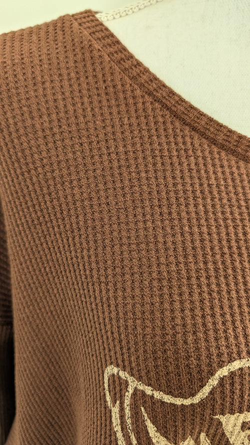 Brown Free Bird Waffle Texture