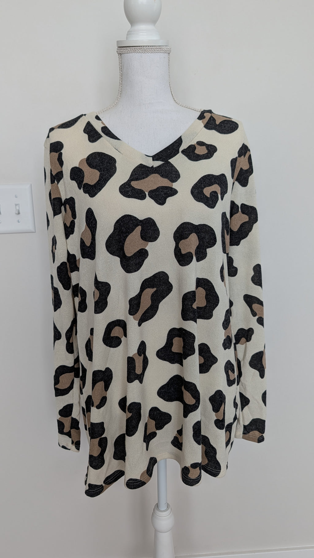 Cream Leopard Sweater