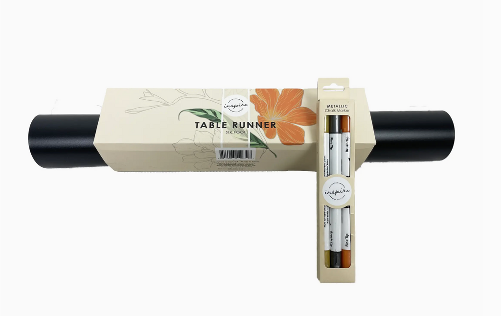 Chalkboard Table Runner with 3 Markers