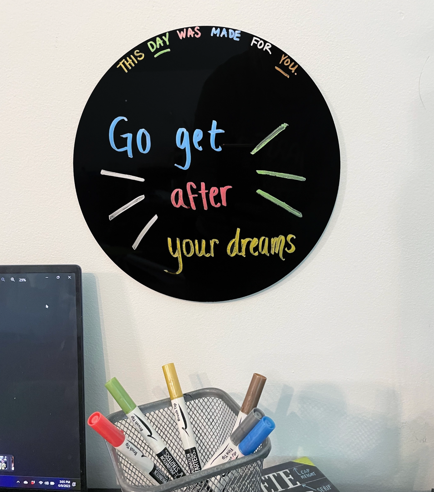 Memo Board Circle + Markers