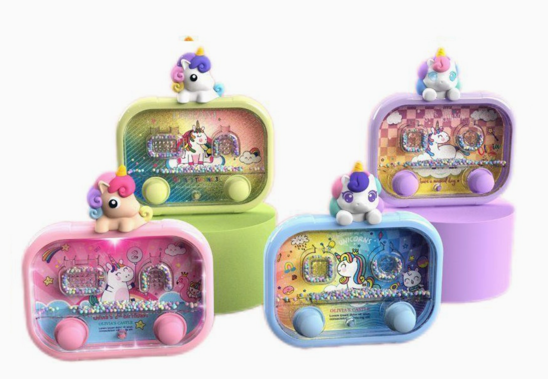 Light-Up Unicorn Micro Bead Water Game - Large