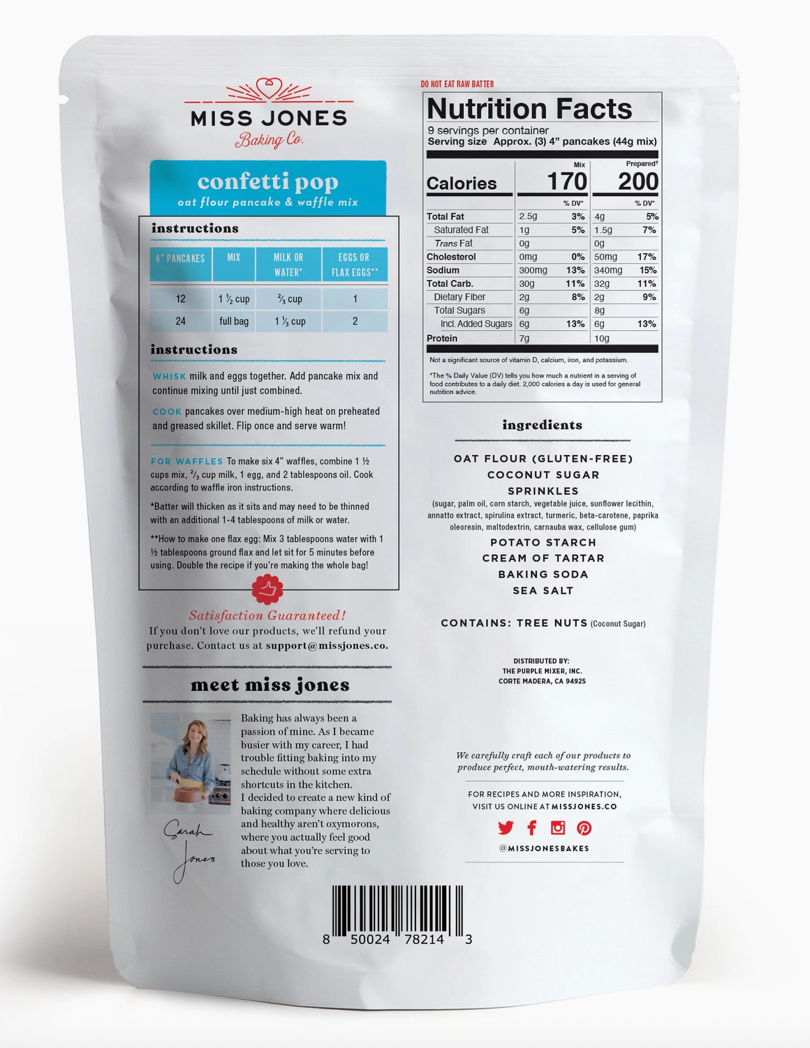 Miss Jones Baking Co.- Gluten Free Mixes