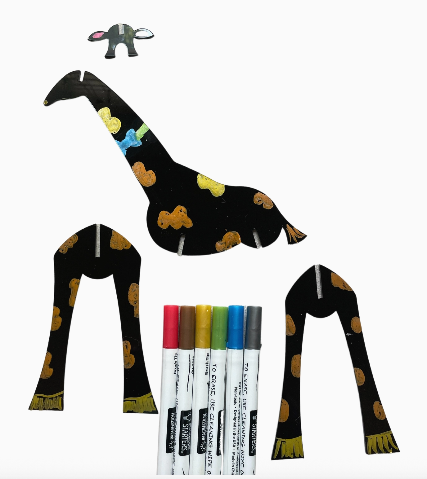 Giraffe 3D Coloring Puzzle + Markers