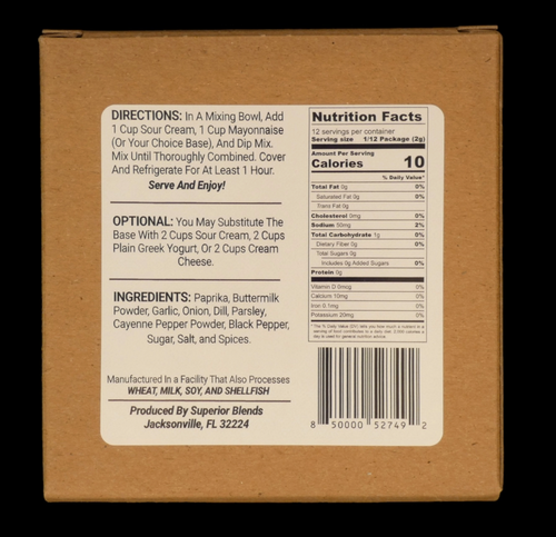 Cajun Ranch Dip Mix