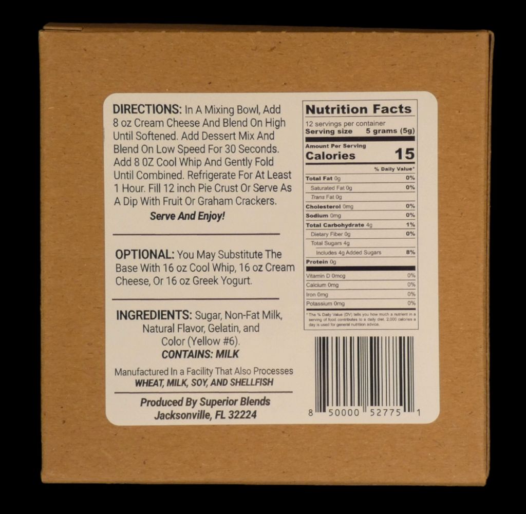 Dreamsicle Dessert Mix