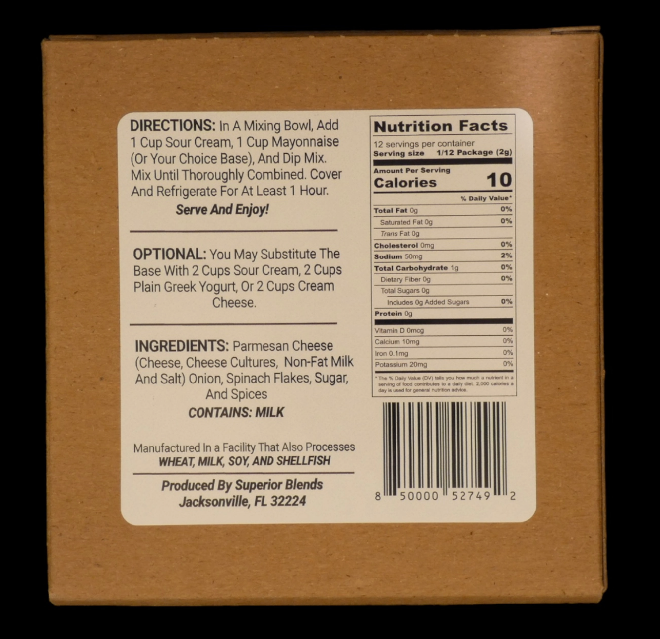 Spinach Parmesan Dip Mix