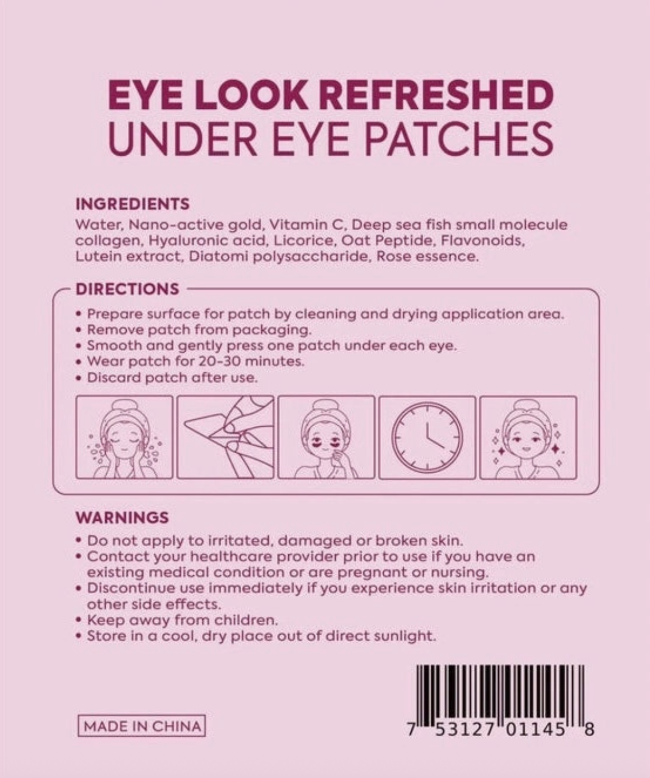 Patch Stash Eye Look Refreshed Under Eye Collagen Patches | Hydrating
