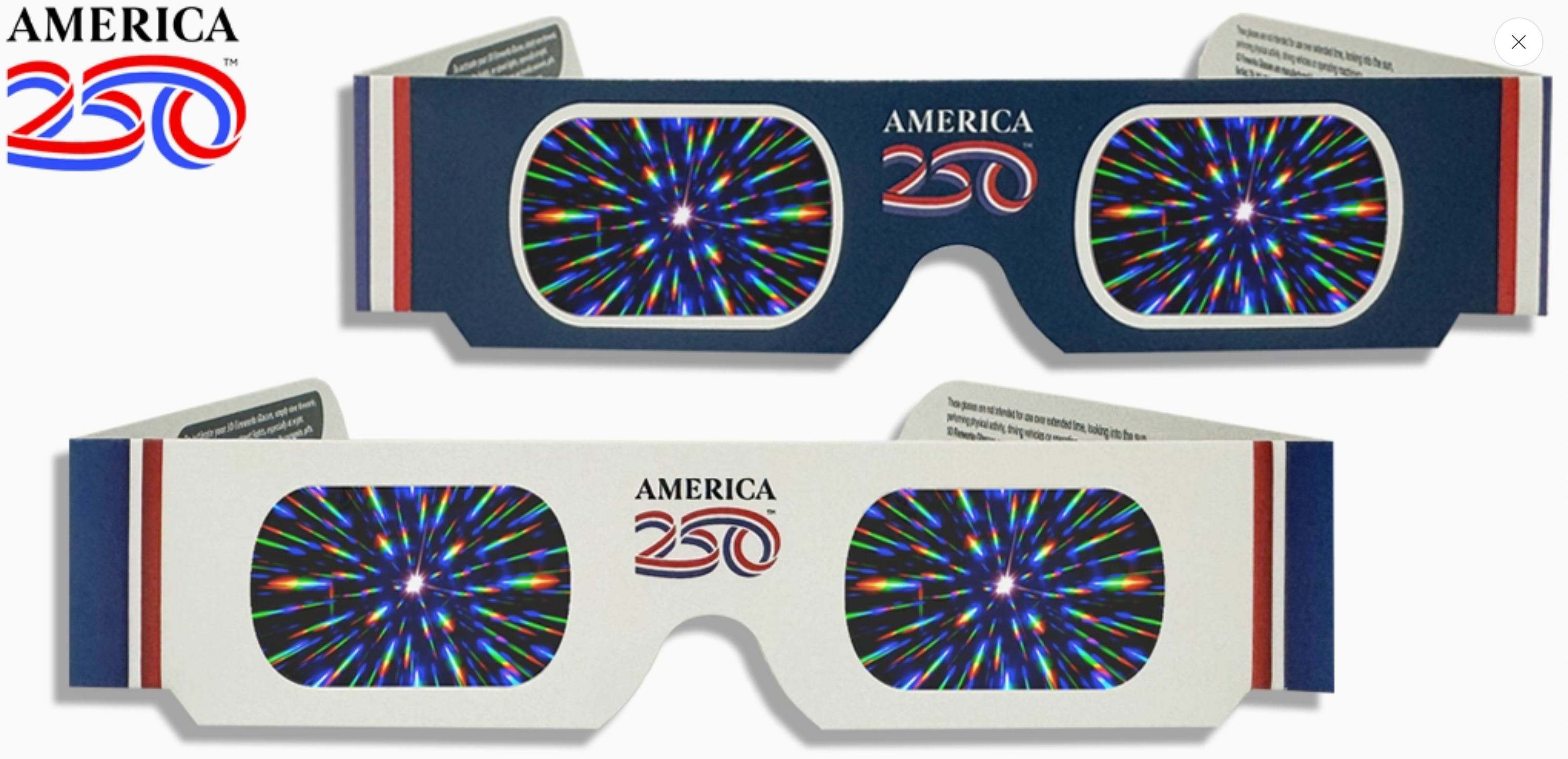 250th Anniversary 3D Fireworks Glasses For 4th of July- Mystery Color