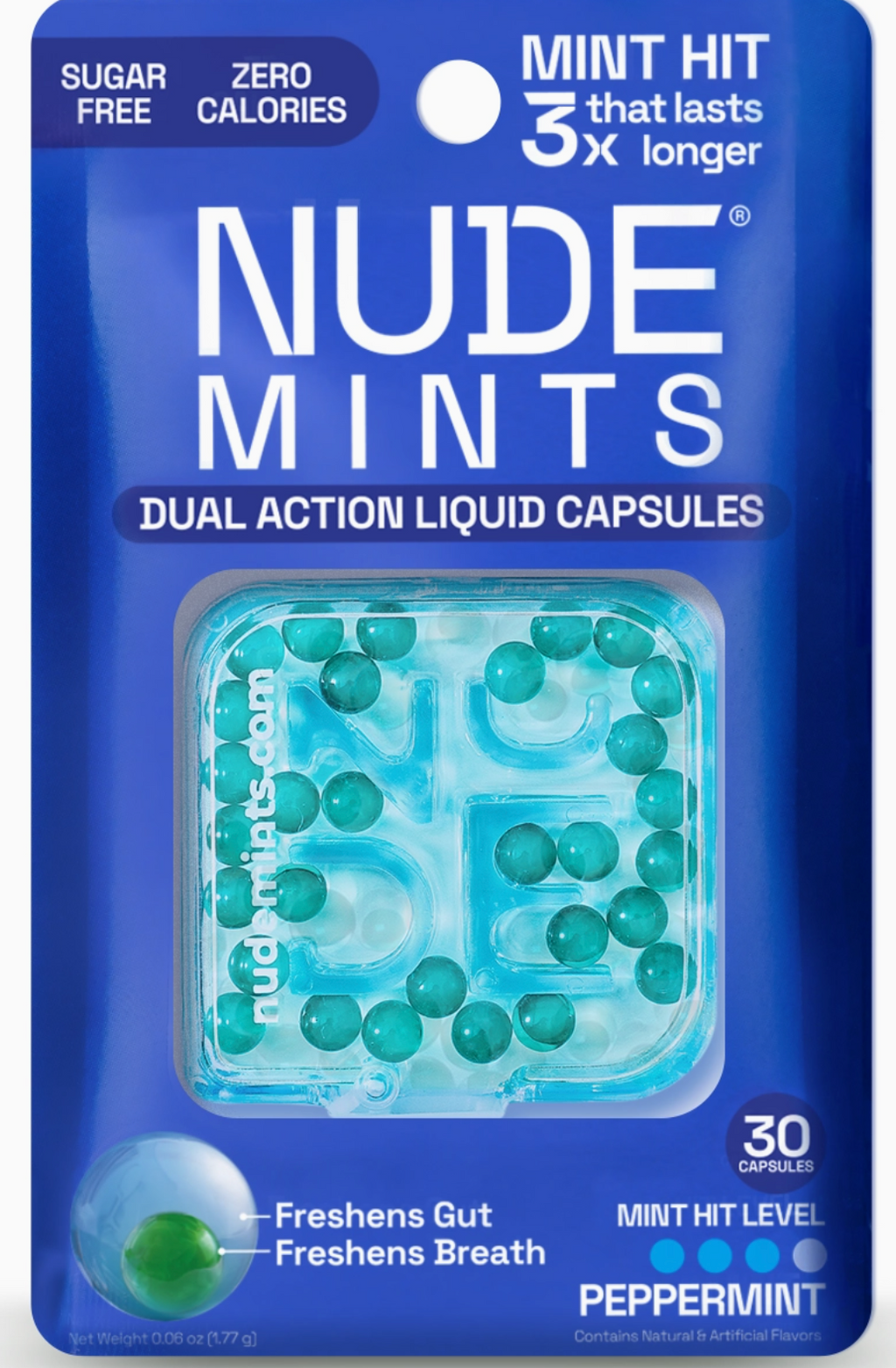 NUDE Mints - Dual Action Liquid Mint Capsules