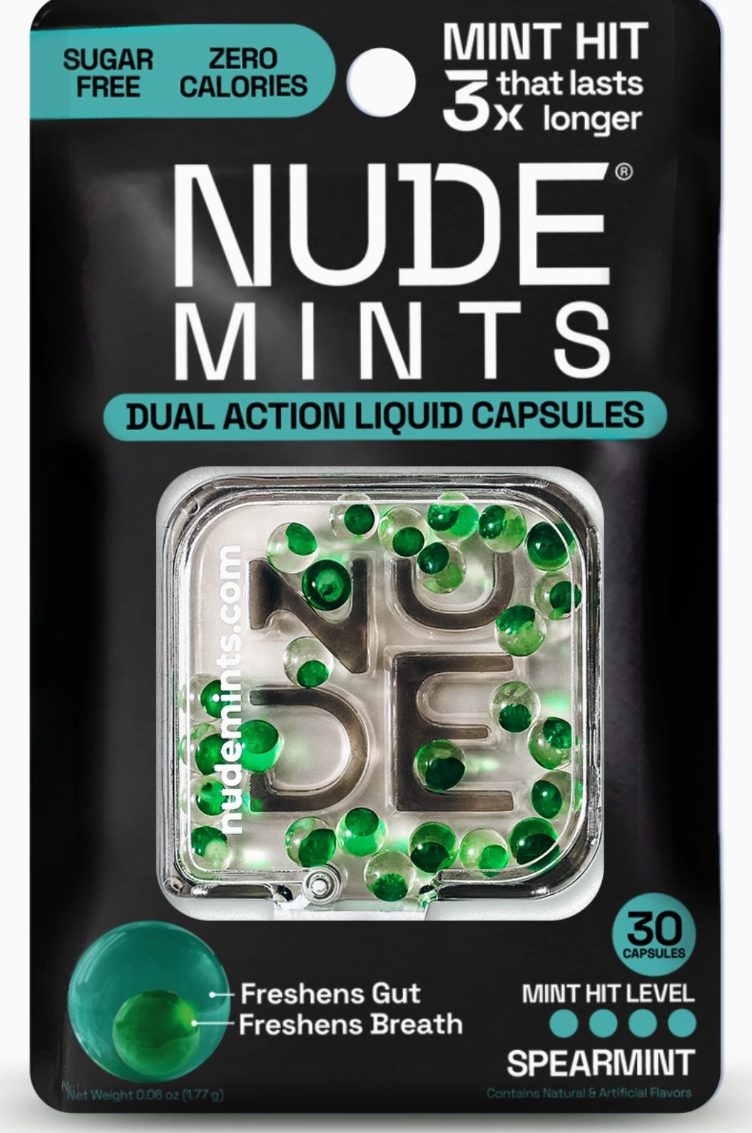 NUDE Mints - Dual Action Liquid Mint Capsules