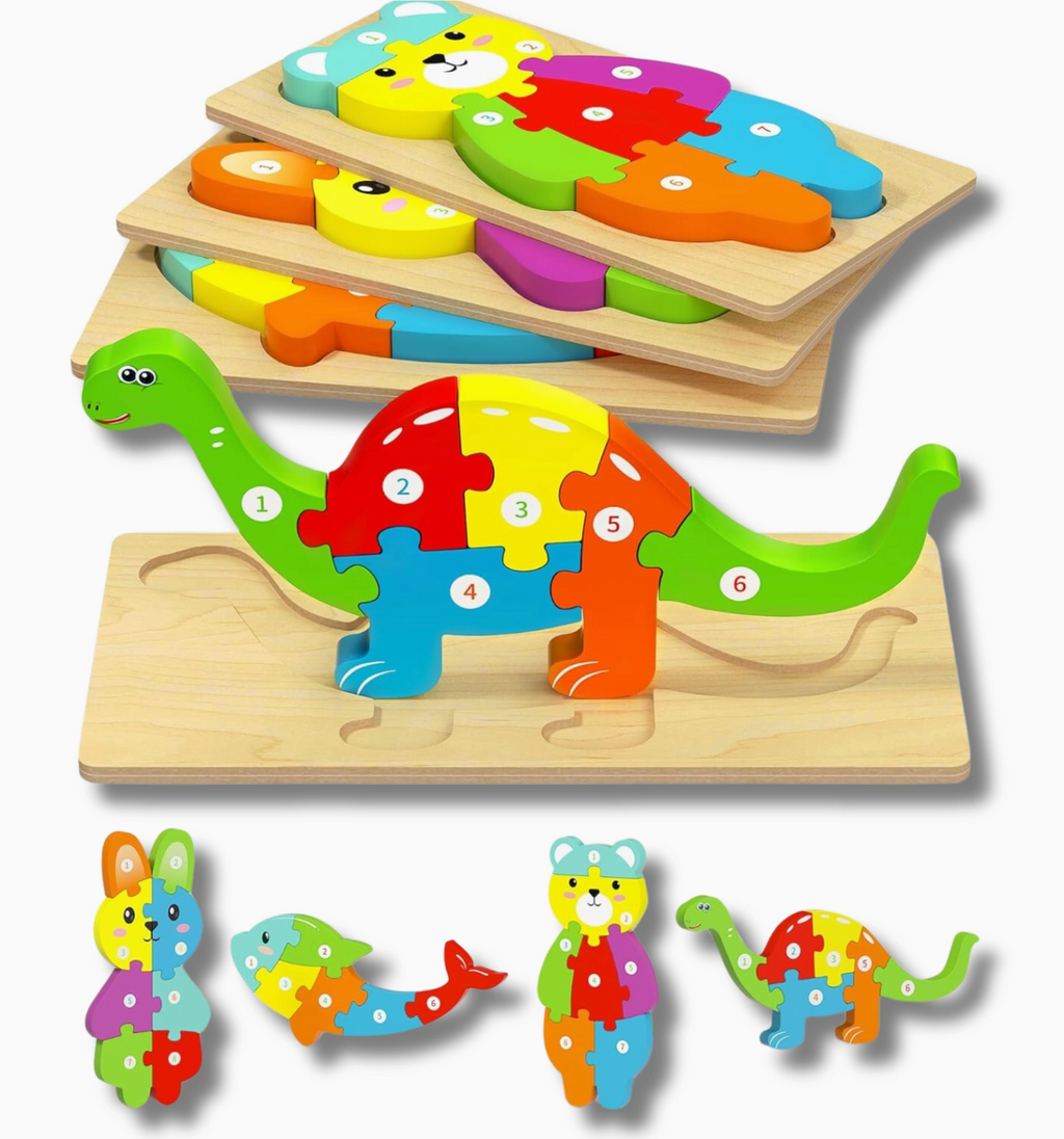 Wooden Puzzle Montessori Educational Brain Toy- Mystery puzzle