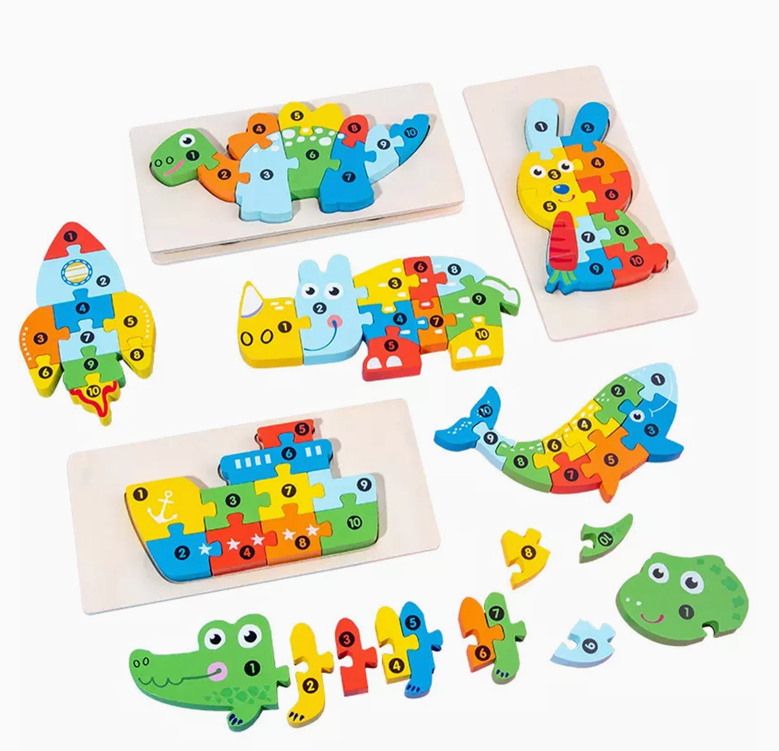 Wooden Puzzle Montessori Educational Brain Toy- Mystery puzzle