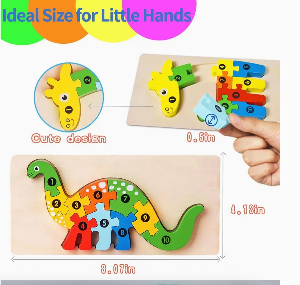 Wooden Puzzle Montessori Educational Brain Toy- Mystery puzzle