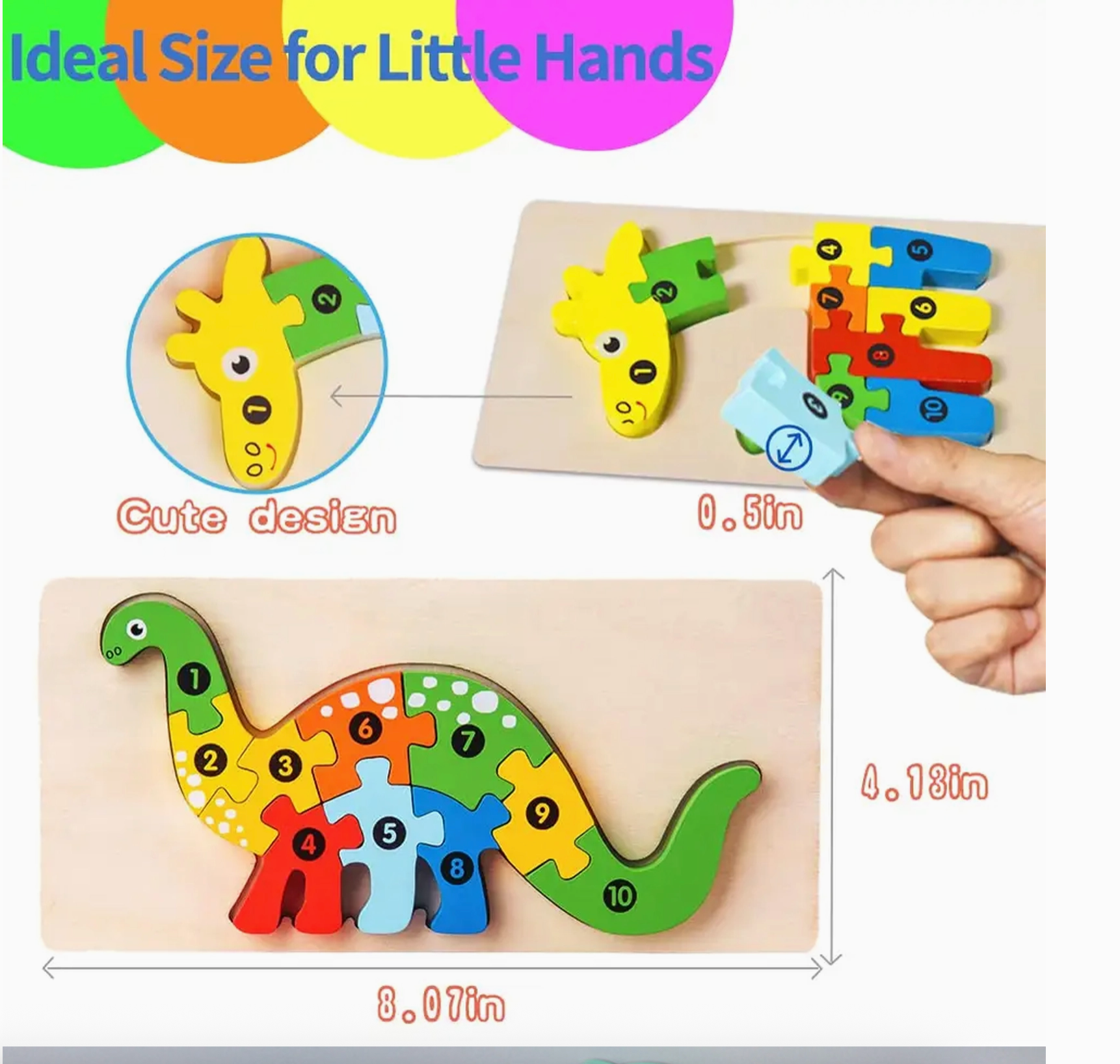 Wooden Puzzle Montessori Educational Brain Toy- Mystery puzzle