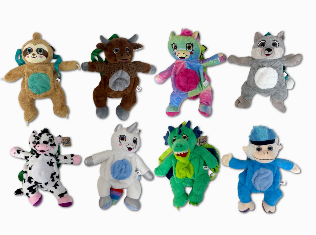 Critter Plush Zipper Backpack
