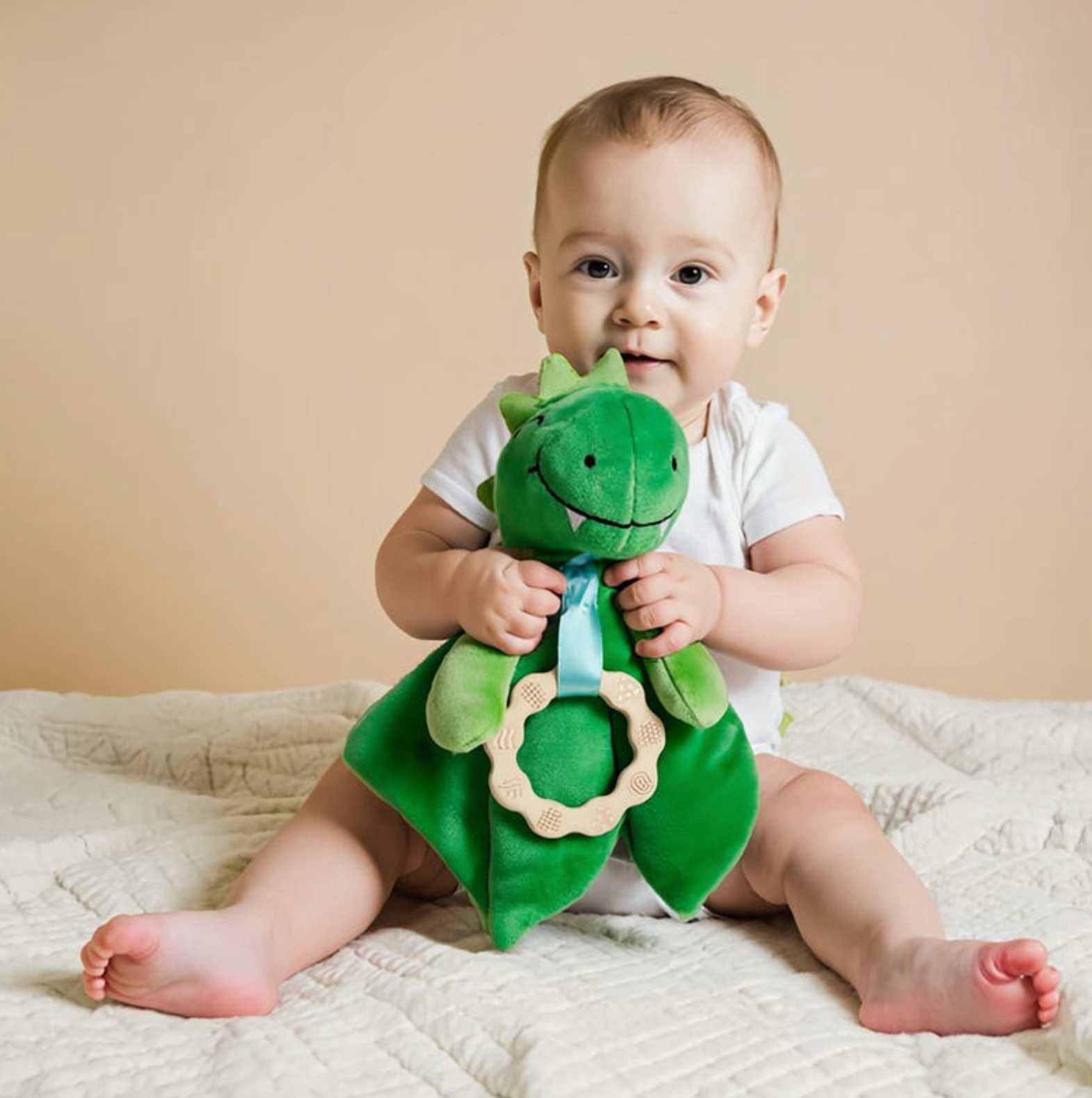Minky Plush Teething Toy- Security Blanket