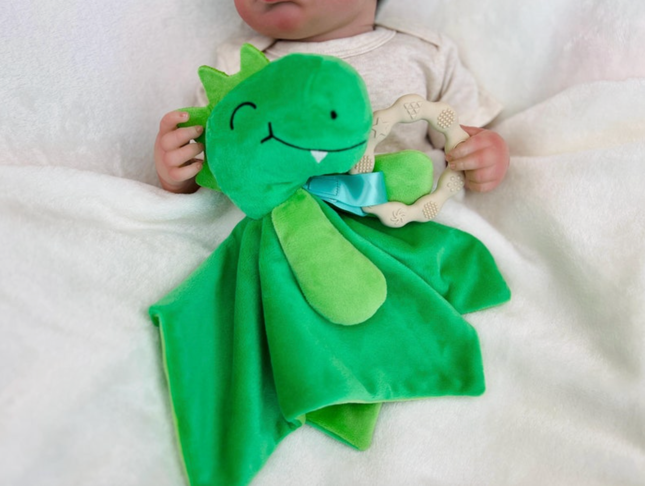 Minky Plush Teething Toy- Security Blanket