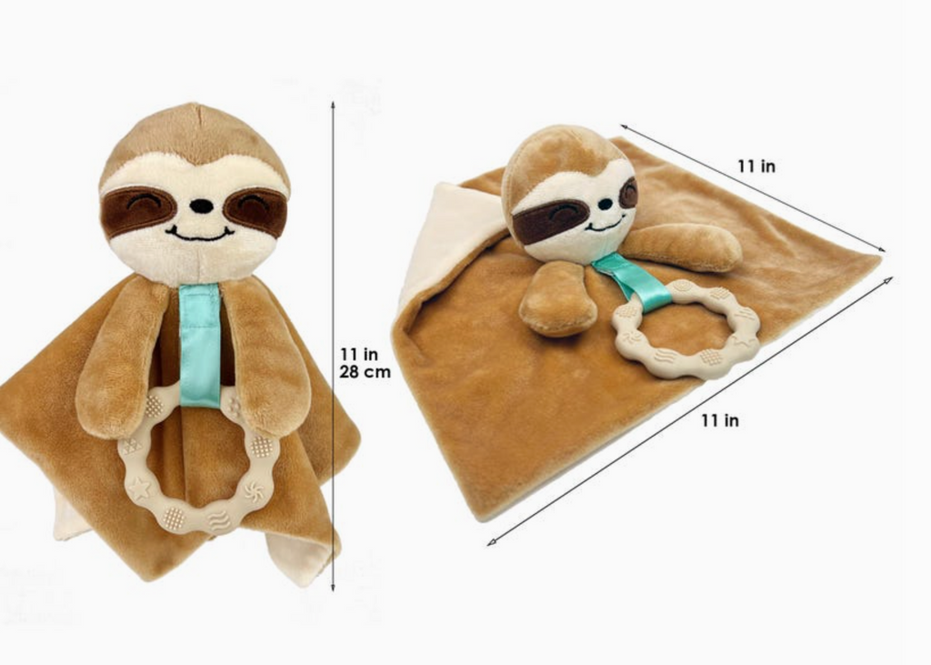 Minky Plush Teething Toy- Security Blanket