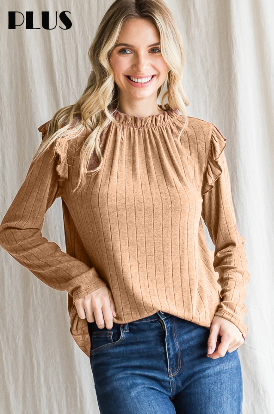 MOCK NECK LONG SLEEVE TOP