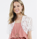Floral Lace Sheer Cover-Up Cardigan