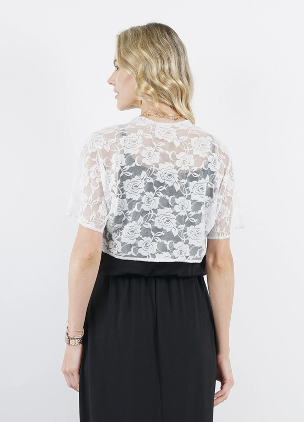 Floral Lace Sheer Cover-Up Cardigan