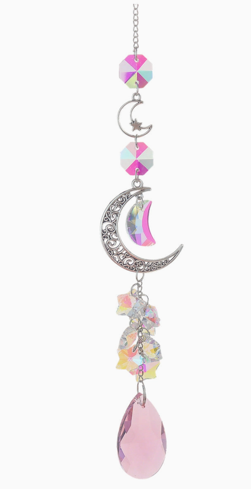 Moon Star Crystal Suncatcher Hangings