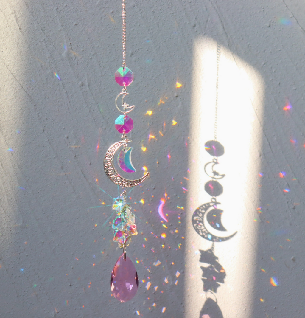 Moon Star Crystal Suncatcher Hangings