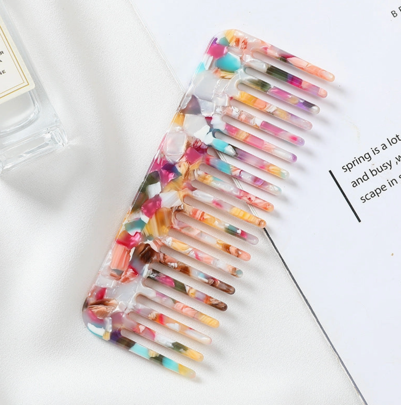 Acrylic Square Mini Portable Hair Comb