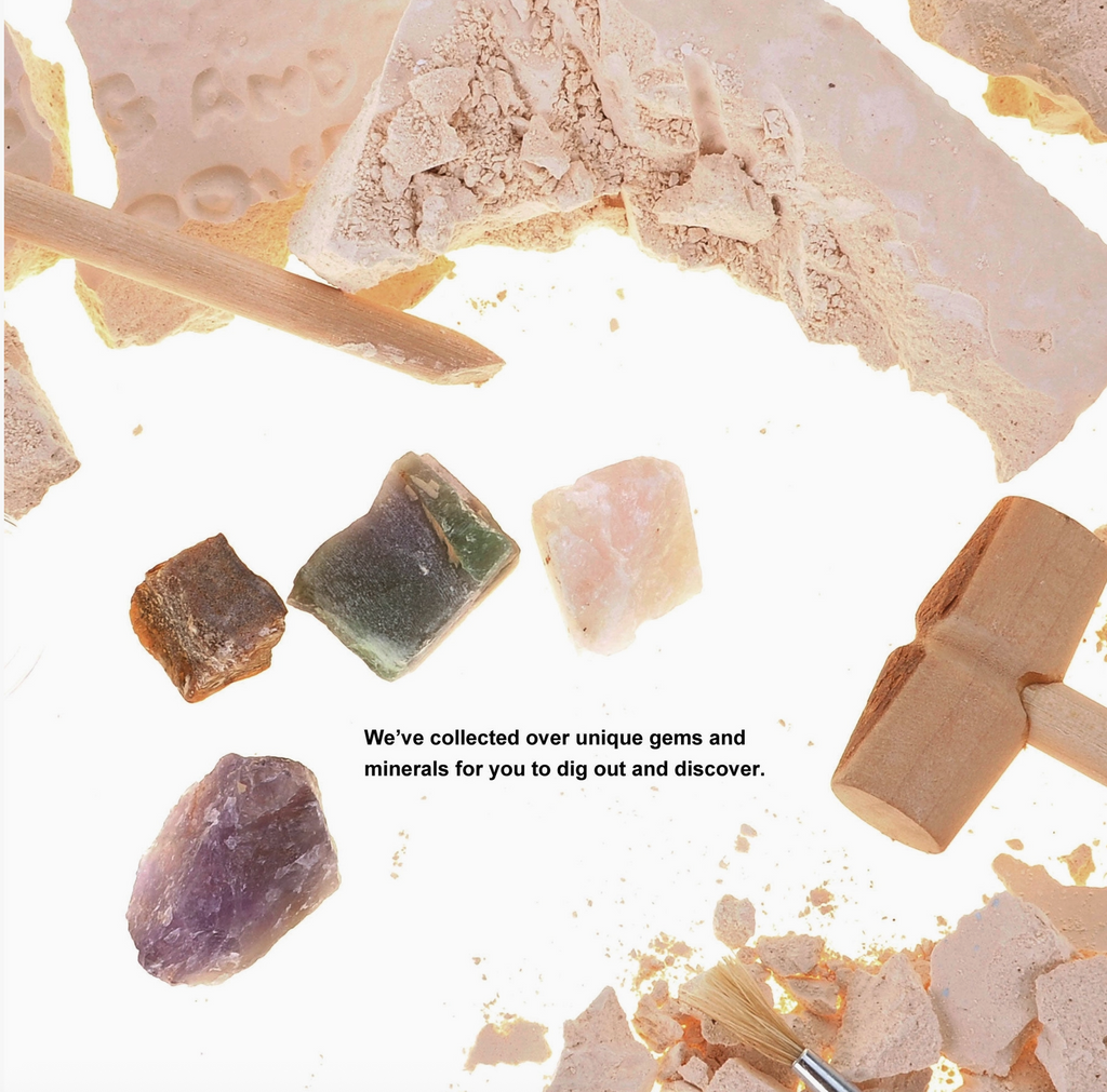 Gem Digging Kit, Rocks, Minerals Escavation Toys