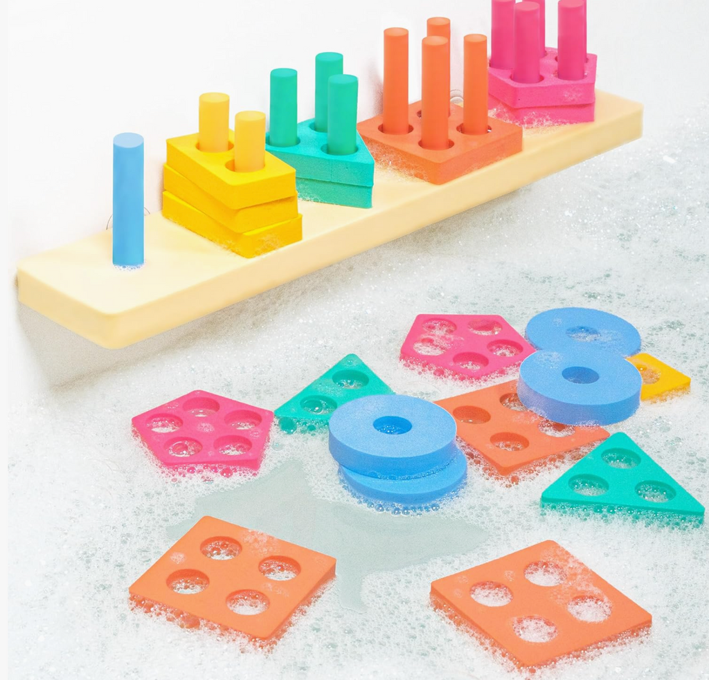 Tub Works® Splash, Stack & Sort™ Shape Sorter & Stacking Toddler Bath Toy
