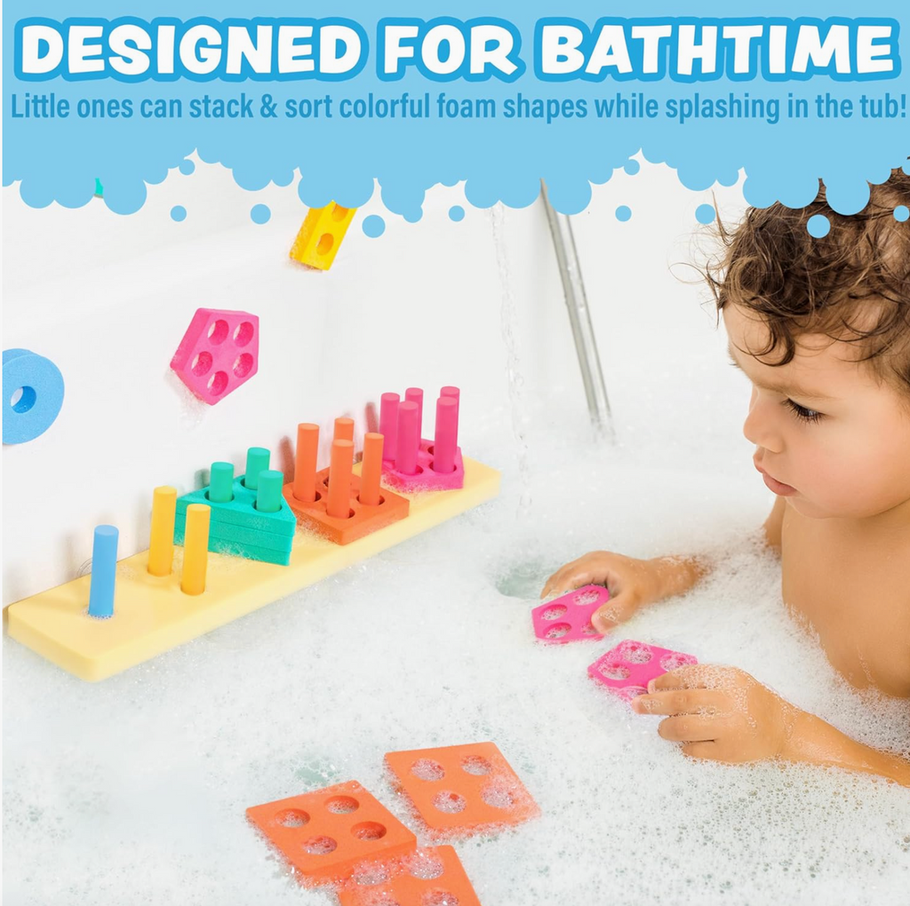 Tub Works® Splash, Stack & Sort™ Shape Sorter & Stacking Toddler Bath Toy