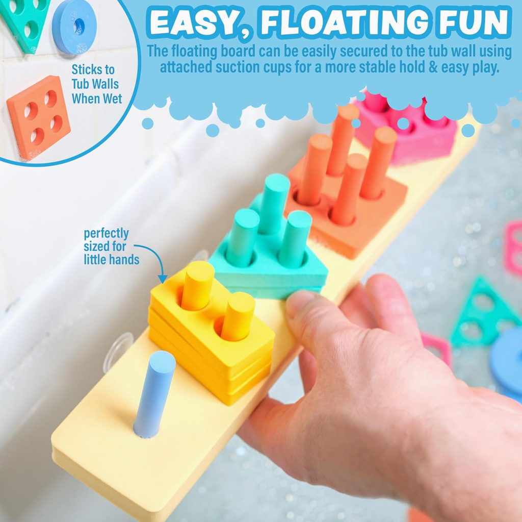 Tub Works® Splash, Stack & Sort™ Shape Sorter & Stacking Toddler Bath Toy