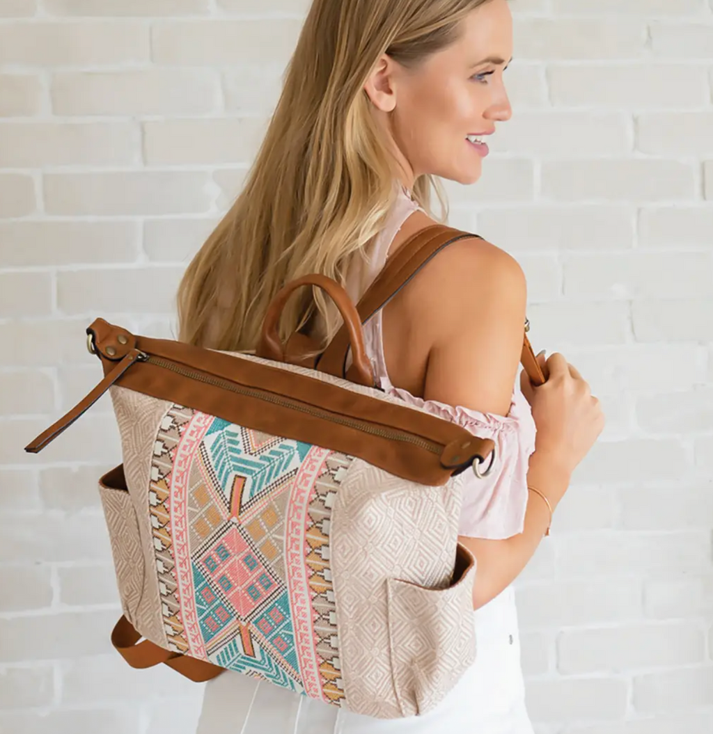 Lexie Aztec Backpack/Satchel