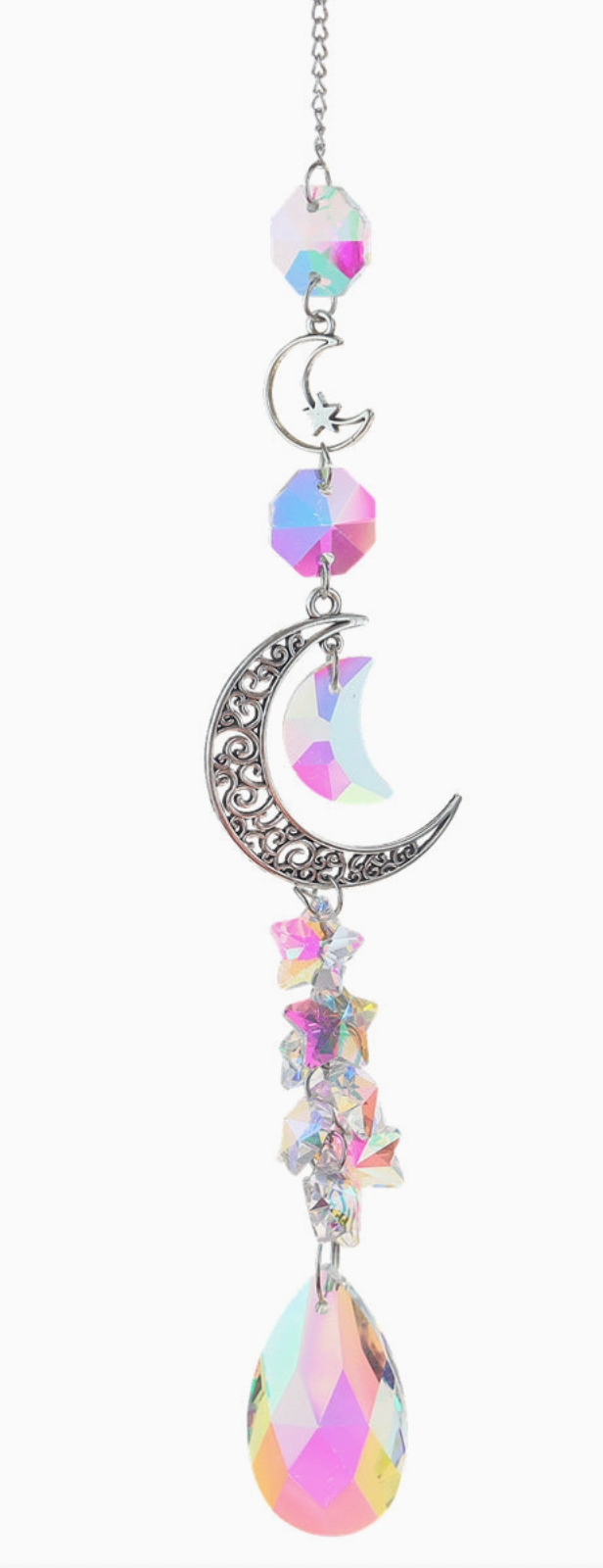 Moon Star Crystal Suncatcher Hangings
