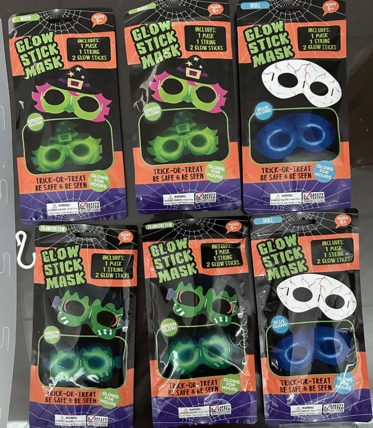 Halloween Glow in the Dark Mask & Glowstick