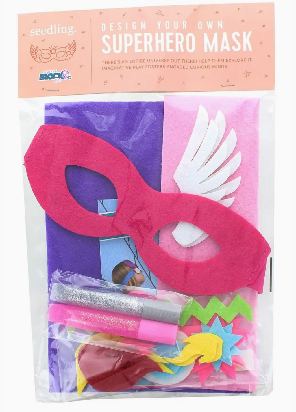 Design Your Own Superhero Mask Kit - Pink