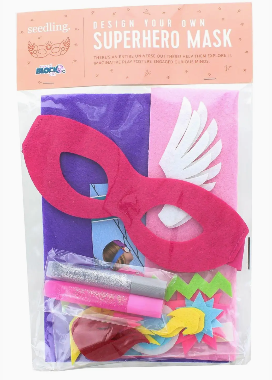 Design Your Own Superhero Mask Kit - Pink