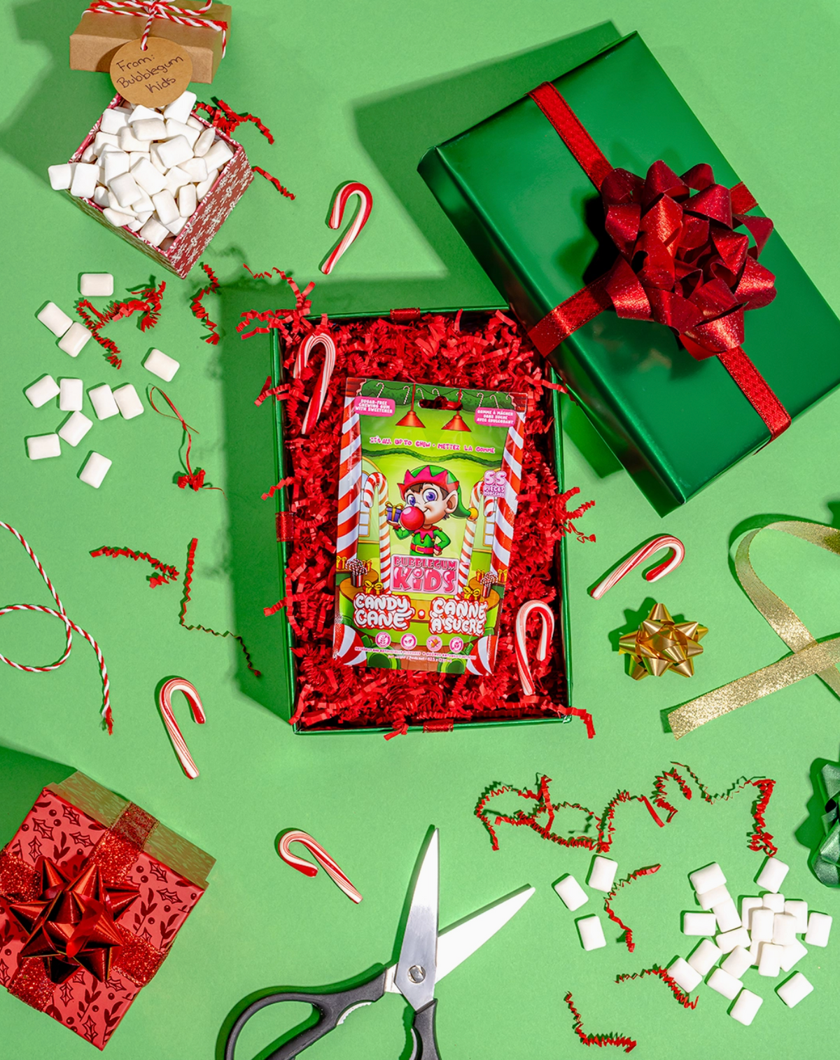 Santa's Milk & Cookie/Elf's Candy Cane 55 Pc Sugar-Free Gum
