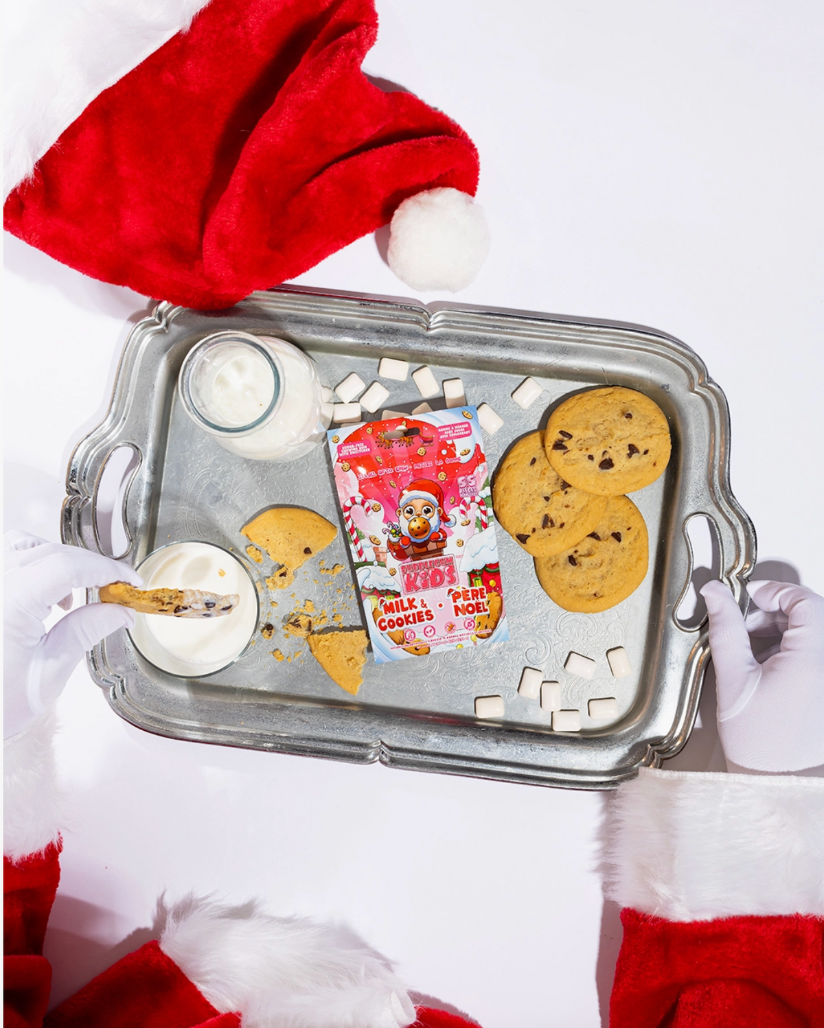 Santa's Milk & Cookie/Elf's Candy Cane 55 Pc Sugar-Free Gum