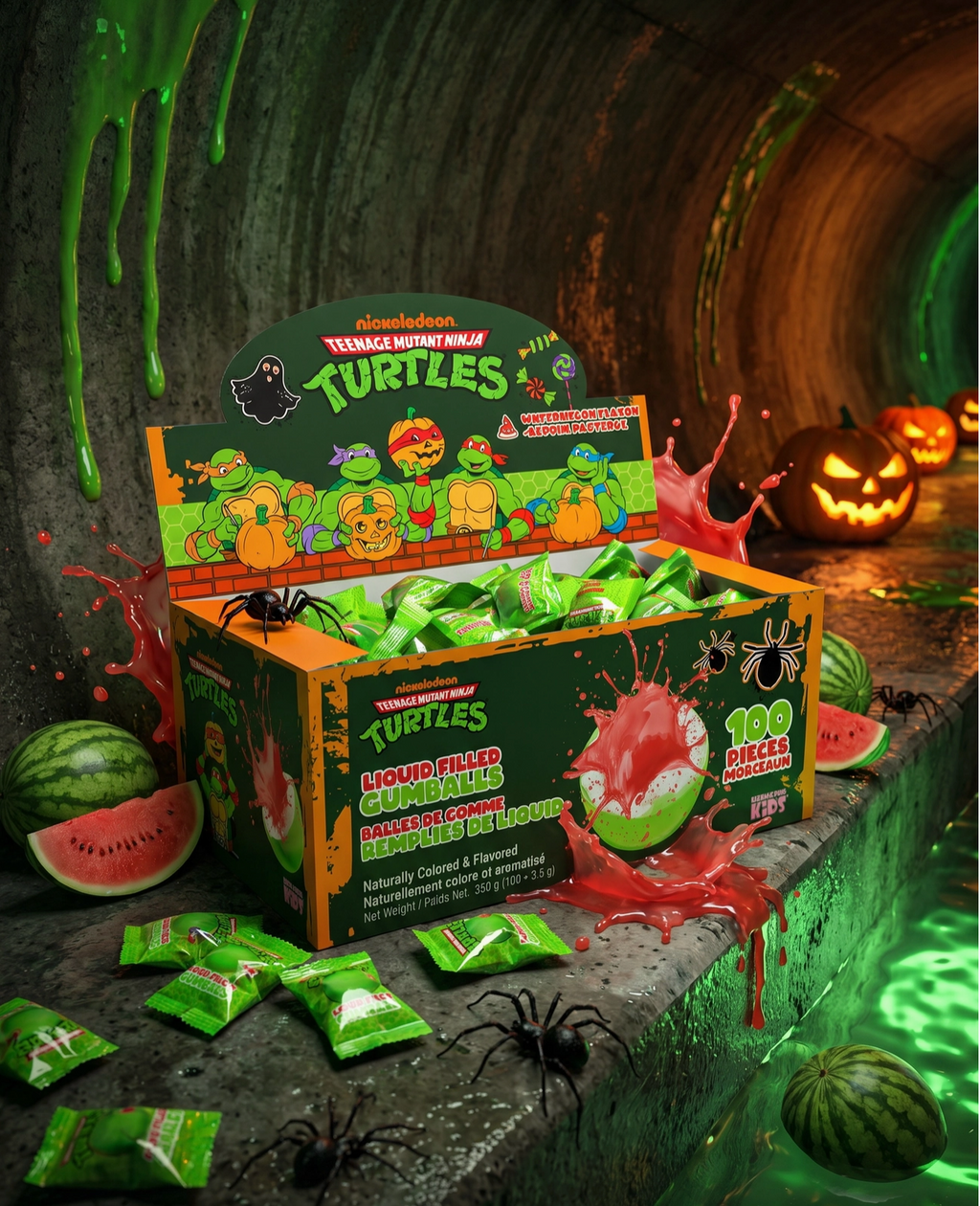 Ninja Turtles Liquid Filled Gum (100 ct box) Spooky Edition