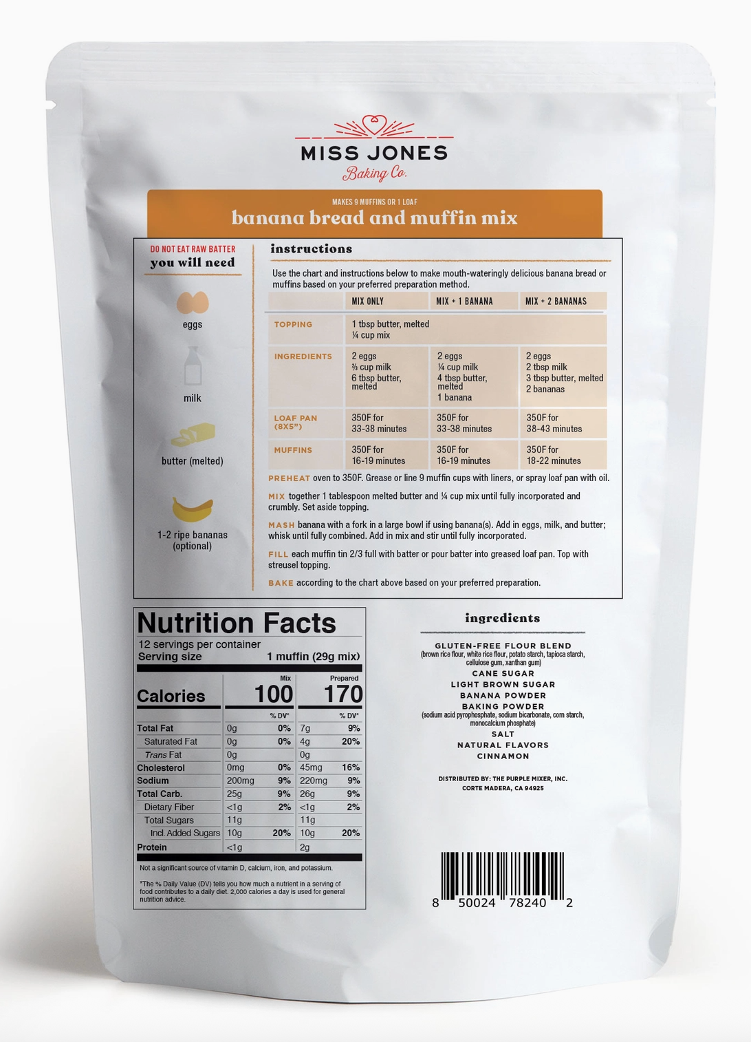 Miss Jones Baking Co.- Gluten Free Mixes