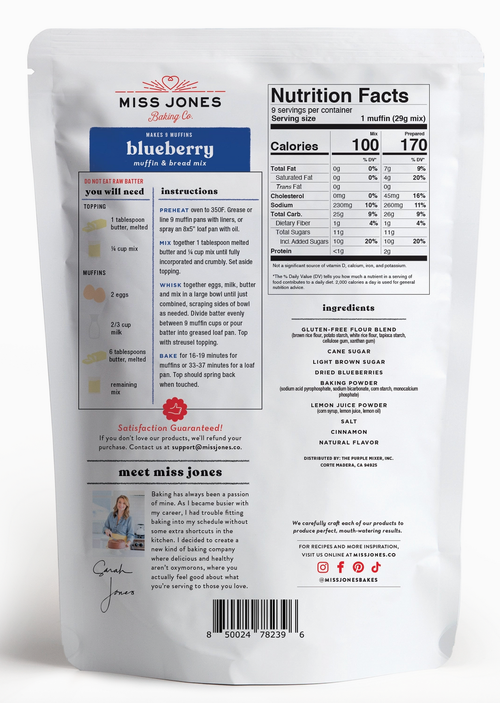 Miss Jones Baking Co.- Gluten Free Mixes