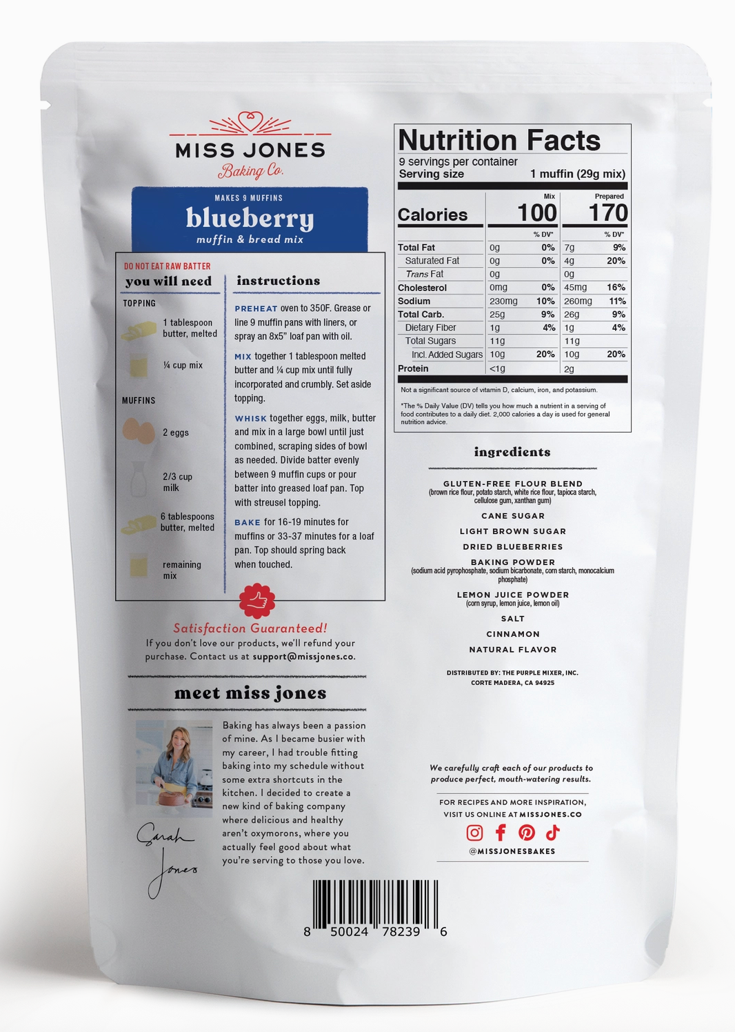 Miss Jones Baking Co.- Gluten Free Mixes